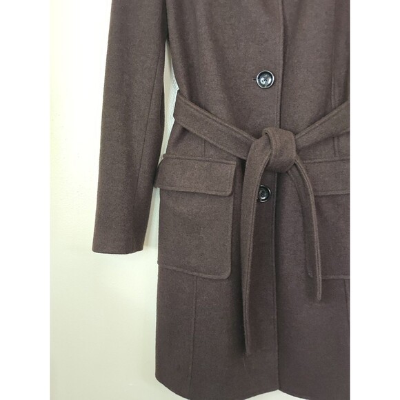 Michael Kors Brown Wool Blend Belted Coat Womens Size Small Jacket - Picture 5 of 12
